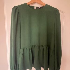 Pomander Place evergreen crepe top